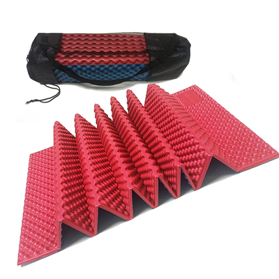 Voorraad Vochtbestendig Buiten Opvouwbaar IXPE Foam Matten Accordeon Type Met Elastiek Gordel Compact matras