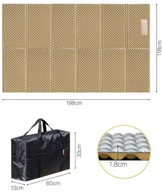 Groothandel Dubbelvouwbare slaapmatten Witte aluminium film gesloten cel IXPE XPE schuim slaappad voor waterdicht kamperen 2 personen
