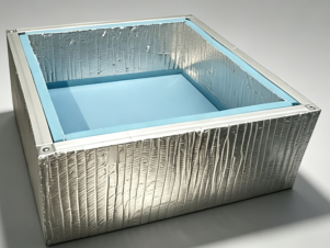 Hoogwaardig polyolefin (PO) schuim met halfopen cellen akoestisch schuim met aluminiumfolie en lijm PO