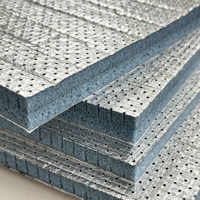 Semi-opencellig polyolefine PO-akoestisch schuim met aluminiumfolielaag en zelfklevende achterkant Premium geluidsreducerende isolatieplaten Brandbestendig en eenvoudig te installeren voor ventilatiesystemen