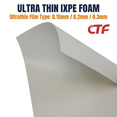 Dun IXPE-schuimrol 0,15 mm 0,2 mm 0,3 mm met gom ondersteund waterdicht isolatieblad voor tapes en gebruik in de elektronische industrie