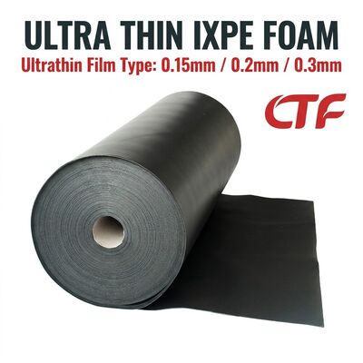 Dun IXPE-schuimrol 0,15 mm 0,2 mm 0,3 mm met gom ondersteund waterdicht isolatieblad voor tapes en gebruik in de elektronische industrie