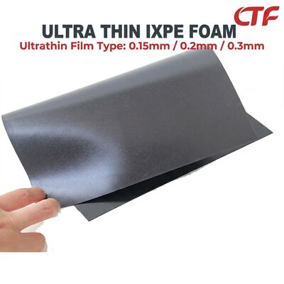 Dun IXPE-schuimrol 0,15 mm 0,2 mm 0,3 mm met gom ondersteund waterdicht isolatieblad voor tapes en gebruik in de elektronische industrie