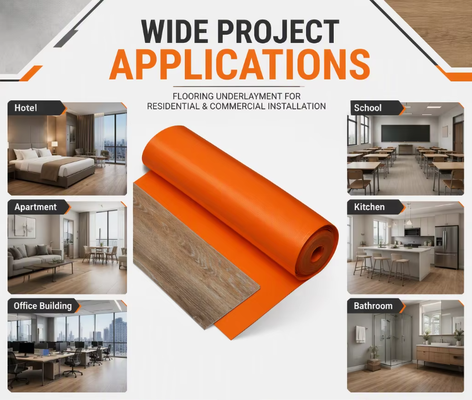 IXPE Foam Floor Underlayment Klank-absorberend vochtbestendig kussen voor PVC SPC Vinyl vloer Ideaal voor appartementen Hotels en ziekenhuis renovatie